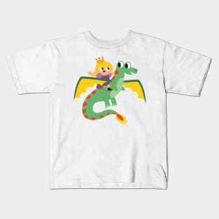 Princess on dragon Kids T-Shirt